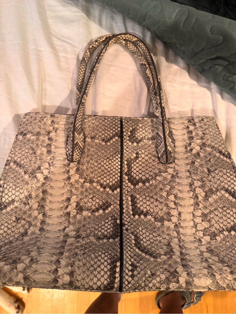 Silver and Beige Toto bag Accessory